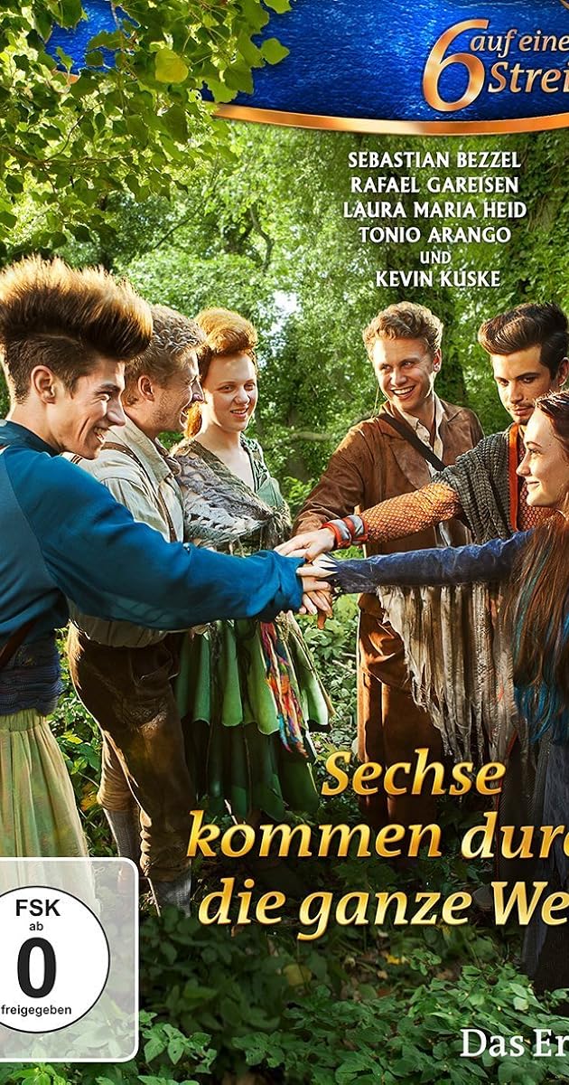 Sechse kommen durch die ganze Welt