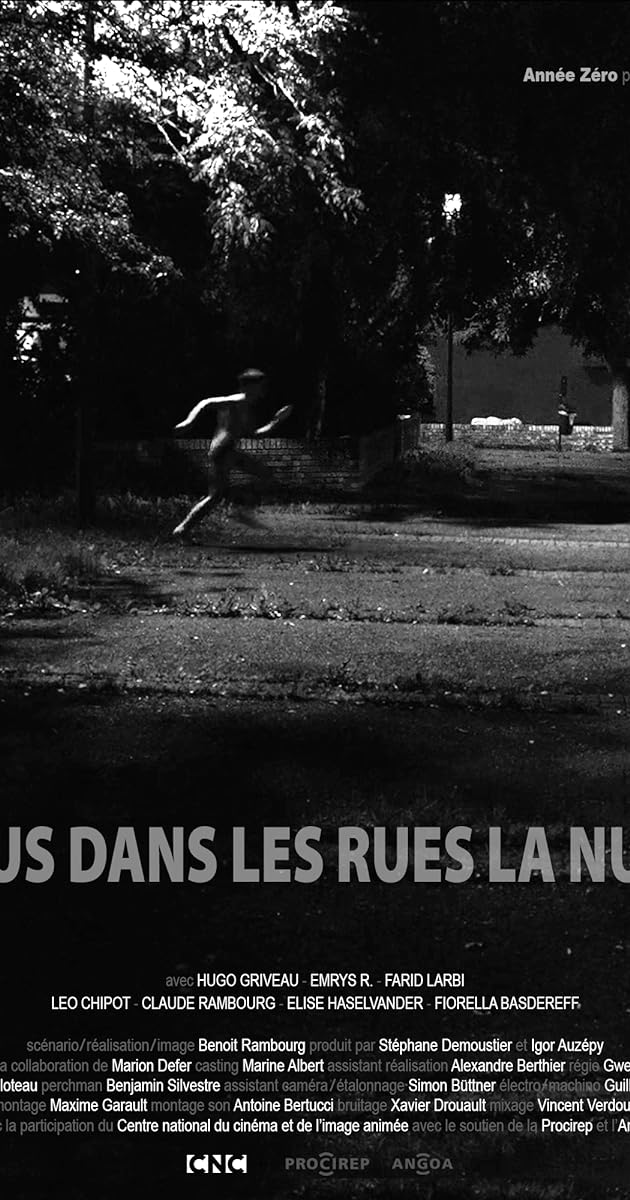 Nus dans les rues la nuit