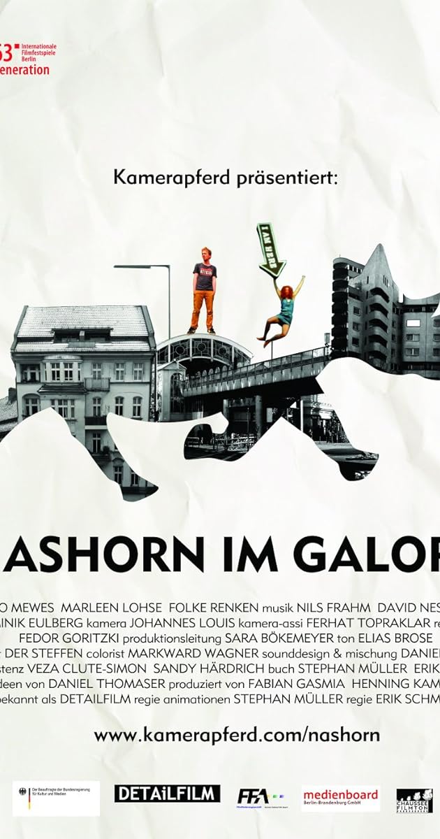 Nashorn im Galopp